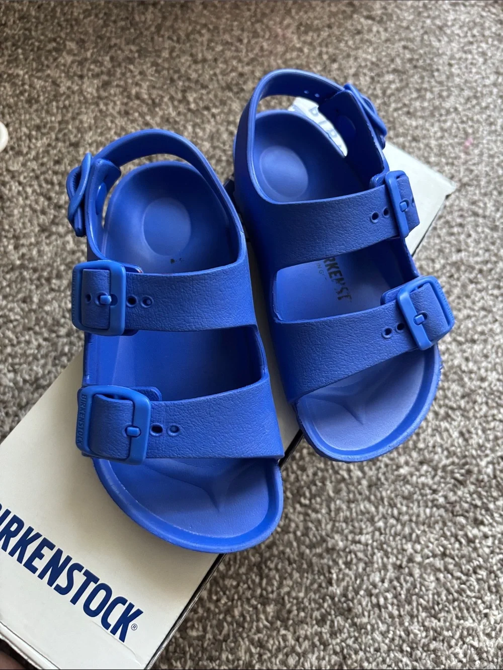 Birkenstock Kids Royal Blue EVA Two-Strap Sandals